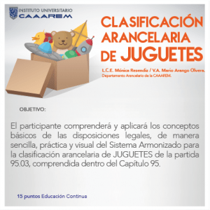 Clasificación arancelaria de Juguetes