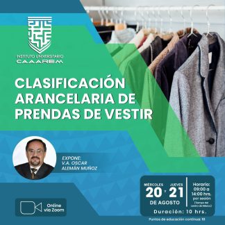 Clasificación arancelaria de prendas de vestir