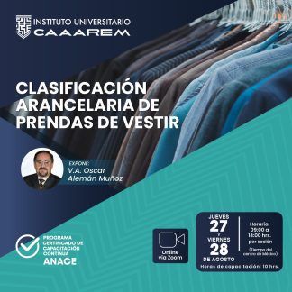 Clasificación arancelaria de prendas de vestir